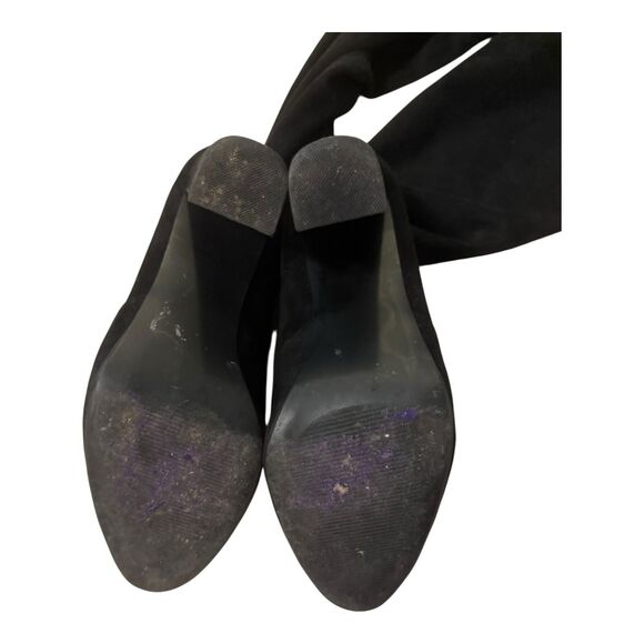 Steve Madden Ezra Thigh High Boot, Black Faux Suede Over The Knee Women’s 9M - Picture 8 of 13